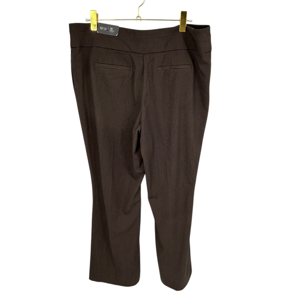 Maurices Womens Size 18 Regular Brown Boot Cut Mid Rise‎ Dress Pants Workwear - Picture 6 of 8